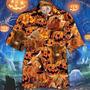 Happy Halloween Highland Pumpkin All Over Printed Hawaiian Shirt, Farm Hawaiian Shirt, Farmer Hawaii