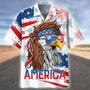 Happy Independence Day Eagle With U.S Sunglasses Hawaiian Shirt, Farm Hawaiian Shirt, Farmer Hawaii