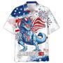 Happy Independence Day U.S Dinosaur Hawaiian Shirt, Farm Hawaiian Shirt, Farmer Hawaii