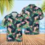 Hereford Cattle Flamingo Hawaiian Shirt, Farm Hawaiian Shirt, Farmer Hawaii