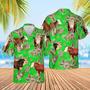 Hereford Cattle Lovers Aloha Pattern All Over Printed Hawaiian Shirt, Farm Hawaiian Shirt, Farmer Hawaii