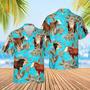 Hereford Cattle Lovers Aloha Pattern All Over Printed Hawaiian Shirt, Farm Hawaiian Shirt, Farmer Hawaii