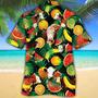 Hereford Cattle Tropical Fruits All Over Printed Hawaiian Shirt, Farm Hawaiian Shirt, Farmer Hawaii