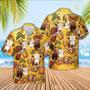 Hereford Drink Beer Pattern Hawaiian Shirt, Farm Hawaiian Shirt, Farmer Hawaii