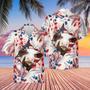 Hereford Face Hibiscus Flower All Over Printed Hawaiian Shirt, Farm Hawaiian Shirt, Farmer Hawaii