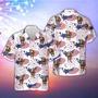 Hereford Happy Firework Flag Hawaiian Shirt, Farm Hawaiian Shirt, Farmer Hawaii