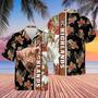 Hibiscus Flowers Highlands Cattle Brown All Over Printed Hawaiian Shirt, Farm Hawaiian Shirt, Farmer Hawaii