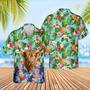 Highland Cattle Big Face Funny Hawaiian Shirt, Farm Hawaiian Shirt, Farmer Hawaii