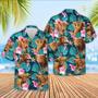 Highland Cattle Palm Leaves Pattern Hawaiian Shirt, Farm Hawaiian Shirt, Farmer Hawaii