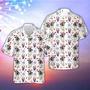 Holstein American Flag And Firework Pattern Hawaiian Shirt, Farm Hawaiian Shirt, Farmer Hawaii