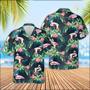 Holstein Cattle Flamingo Hawaiian Shirt, Farm Hawaiian Shirt, Farmer Hawaii