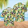 Holstein Cattle White Tropical Fruits Pattern Hawaiian Shirt, Farm Hawaiian Shirt, Farmer Hawaii