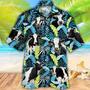 Holstein Friesian Cattle Jungle Leaves All Over Printed Hawaiian Shirt, Farm Hawaiian Shirt, Farmer Hawaii