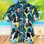 Holstein Friesian Cattle Jungle Leaves All Over Printed Hawaiian Shirt, Farm Hawaiian Shirt, Farmer Hawaii