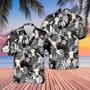 Holstein Grey Hawaiian Shirt, Farm Hawaiian Shirt, Farmer Hawaii