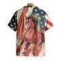 HORSE AMERICAN FLAG All Printed Hawaiian Shirt, Farm Hawaiian Shirt, Farmer Hawaii