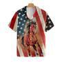 HORSE AMERICAN FLAG All Printed Hawaiian Shirt, Farm Hawaiian Shirt, Farmer Hawaii