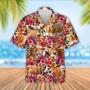 Jersey Cattle Red Hibicus Flowers Hawaiian Shirt, Farm Hawaiian Shirt, Farmer Hawaii