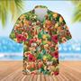 Jersey Cattle Tropical Fruits Pattern Hawaiian Shirt, Farm Hawaiian Shirt, Farmer Hawaii