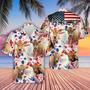 Jersey Pattern US FLAG Hawaiian Shirt, Farm Hawaiian Shirt, Farmer Hawaii