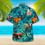 Longhorn Tropical Hawaiian Palm Leaves All Over Printed Hawaiian Shirt, Farm Hawaiian Shirt, Farmer Hawaii