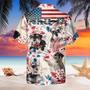 Miniature Schnauzer Dog United States Flag Hawaiian Flowers All Over Printed Hawaiian Shirt, Farm Hawaiian Shirt, Farmer Hawaii