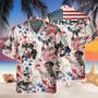 Miniature Schnauzer Dog United States Flag Hawaiian Flowers All Over Printed Hawaiian Shirt, Farm Hawaiian Shirt, Farmer Hawaii