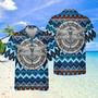 Native American Dragonfly Blue Aloha Hawaiian Shirts, Native America Shirt, Native American Hawaiian Shirt