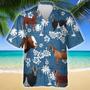 NUBIAN GOAT Blue Tribal All Over Printed Hawaiian Shirt, Farm Hawaiian Shirt, Farmer Hawaii