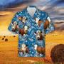 Paisley Pattern Hereford All Over Printed Hawaiian Shirt, Farm Hawaiian Shirt, Farmer Hawaii