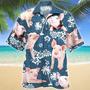 PIG Blue Tribal All Over Printed Hawaiian Shirt, Farm Hawaiian Shirt, Farmer Hawaii