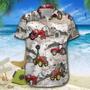 Red Tractor Farm All Printed Hawaiian Shirt, Farm Hawaiian Shirt, Farmer Hawaii