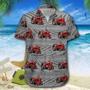 Red Tractors On The Field All Printed Hawaiian Shirt, Farm Hawaiian Shirt, Farmer Hawaii