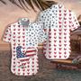 ROOSTER AMERICAN FLAG All Printed Hawaiian Shirt, Farm Hawaiian Shirt, Farmer Hawaii