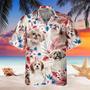 Shih Tzu Dog United States Flag Hawaiian Flowers All Over Printed Hawaiian Shirt, Farm Hawaiian Shirt, Farmer Hawaii