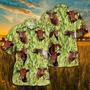 Shorthorn In Green Corn Field All Over Printed Hawaiian Shirt, Farm Hawaiian Shirt, Farmer Hawaii