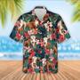 Simmental Cattle Red Tropical Flowers Hawaiian Shirt, Farm Hawaiian Shirt, Farmer Hawaii