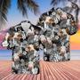 Simmental Grey Hawaiian Shirt, Farm Hawaiian Shirt, Farmer Hawaii