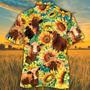 Sunflower Beefmaster Cattle Hawaiian Shirt, Farm Hawaiian Shirt, Farmer Hawaii