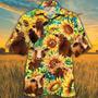 Sunflower Beefmaster Cattle Hawaiian Shirt, Farm Hawaiian Shirt, Farmer Hawaii