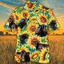 Sunflower Black Angus Cattle Hawaiian Shirt, Farm Hawaiian Shirt, Farmer Hawaii