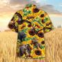 Sunflower Dinosaur Hawaiian Shirt, Farm Hawaiian Shirt, Farmer Hawaii