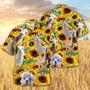 Sunflower Llama Hawaiian Shirt, Farm Hawaiian Shirt, Farmer Hawaii