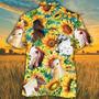 Sunflower Miniature Horse Hawaiian Shirt, Farm Hawaiian Shirt, Farmer Hawaii