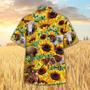 Sunflower TX-Longhorn Cattle Hawaiian Shirt, Farm Hawaiian Shirt, Farmer Hawaii