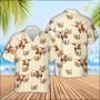 Texas Longhorn Cattle Drink Beer Pattern Hawaiian Shirt, Farm Hawaiian Shirt, Farmer Hawaii