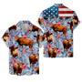 Tropical Red Angus Hawaiian Shirts, Farm Hawaiian Shirt, Farmer Hawaii