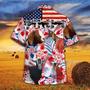 United States Flag Hawaiian Theme For Nubian Goat Lovers All Printed Hawaiian Shirt, Farm Hawaiian Shirt, Farmer Hawaii