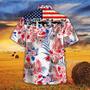 United States Flag Hawaiian Theme For Rabbit Lovers All Printed Hawaiian Shirt, Farm Hawaiian Shirt, Farmer Hawaii