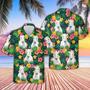 White Horse Summer Pattern Hawaiian Shirt, Farm Hawaiian Shirt, Farmer Hawaii